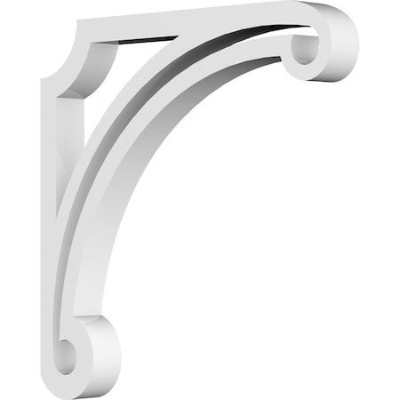 Ekena Millwork Arch Architectural Grade PVC Bracket, 5/8"W X 6"D X 6"H BKTP01X06X06AH